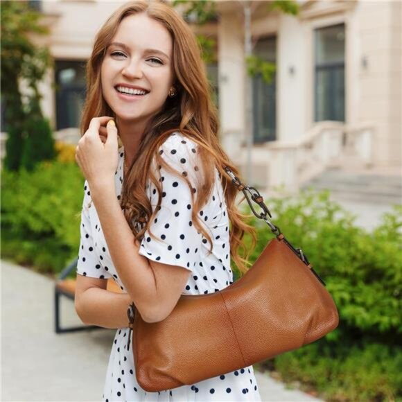 Leather Purses and Handbags Hobo Shoulder Bags Tote Bag Crossbody Purse - Picture 9 of 14